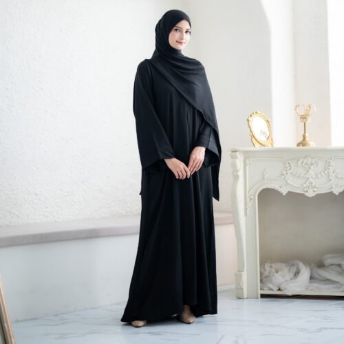 noura abaya awdah – premium textured silk