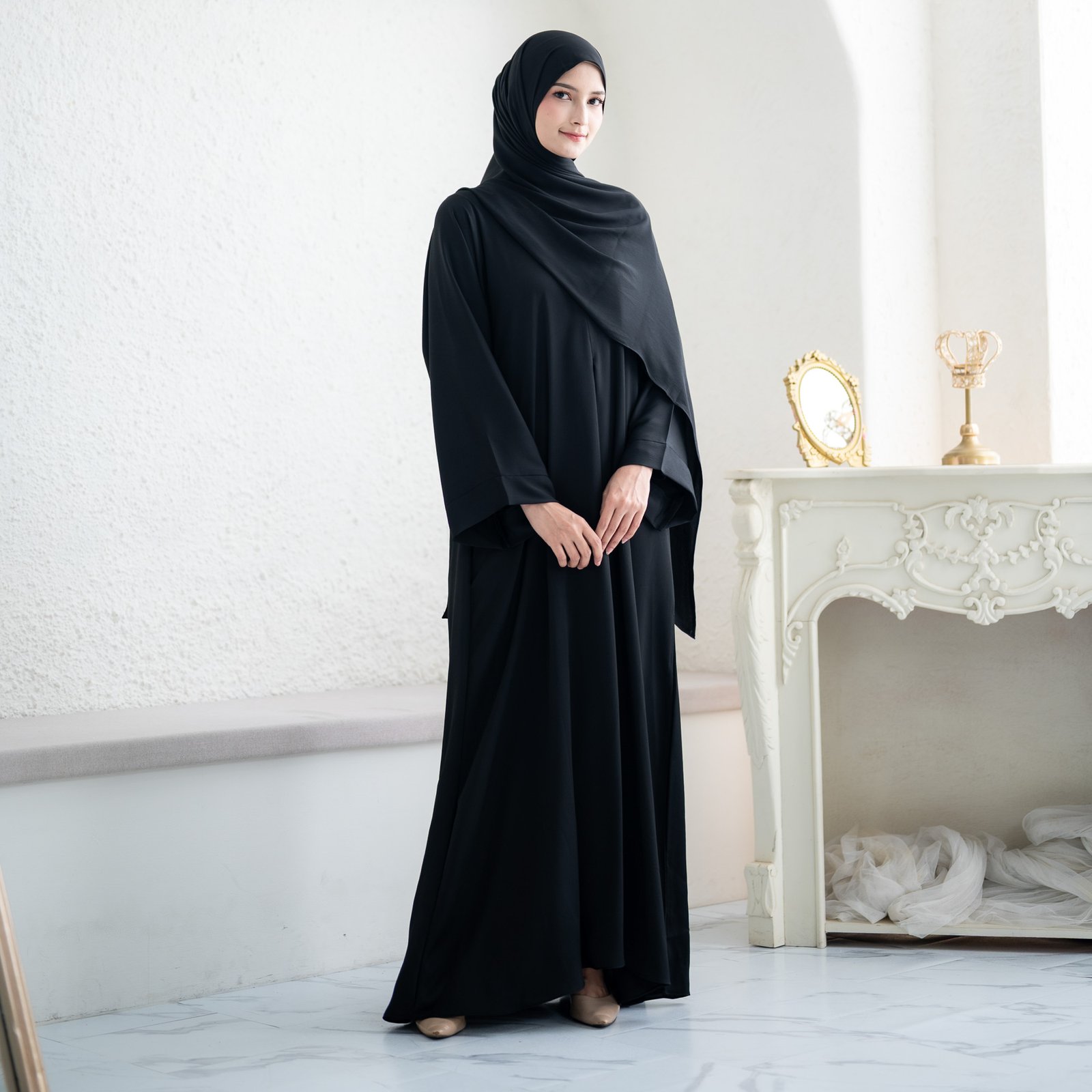 noura abaya awdah – premium textured silk noura abaya awdah – premium textured silk