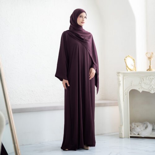 noura abaya awdah – premium textured silk