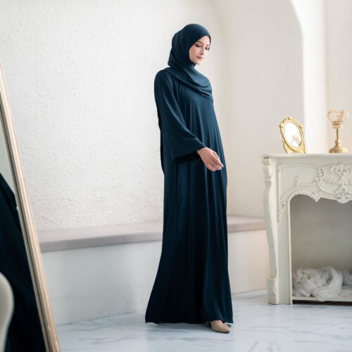 noura abaya awdah premium textured silk (abaya only)