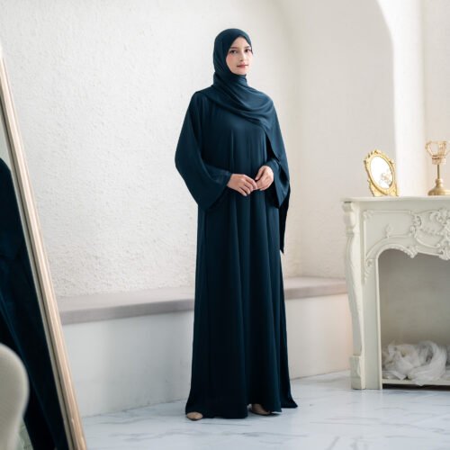 noura abaya awdah premium textured silk (abaya only)