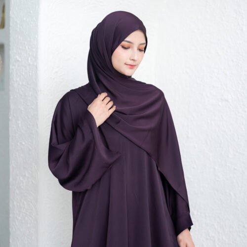 noura abaya awdah – premium textured silk (abaya only)
