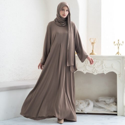 NOURA ABAYA AWDAH – Premium Textured Silk (ABAYA ONLY)