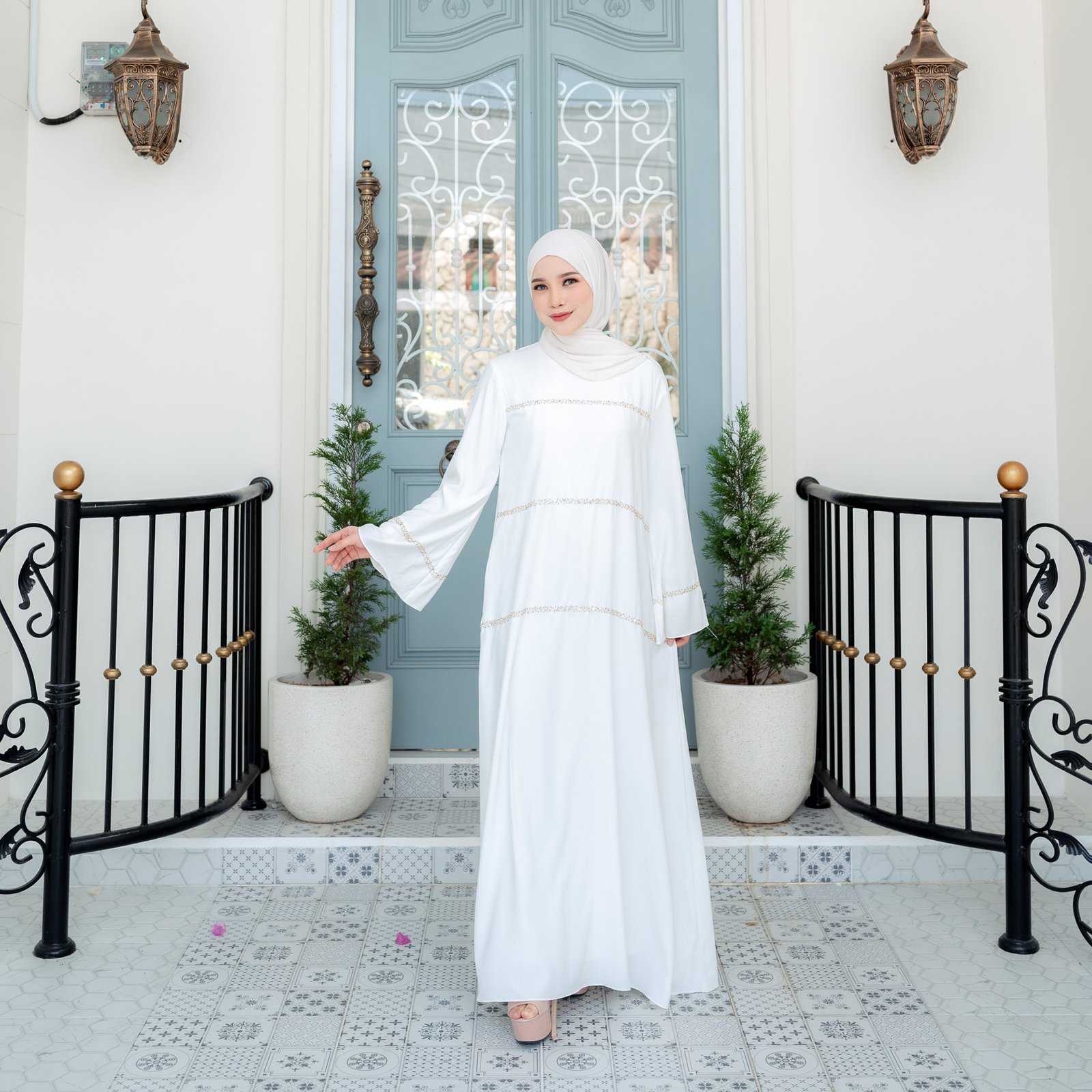 noura abaya awdah premium textured silk (abaya only) noura abaya awdah premium textured silk (abaya only)