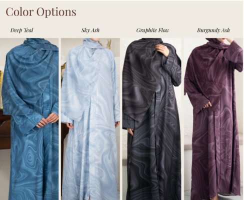 abaya humairah sky ash