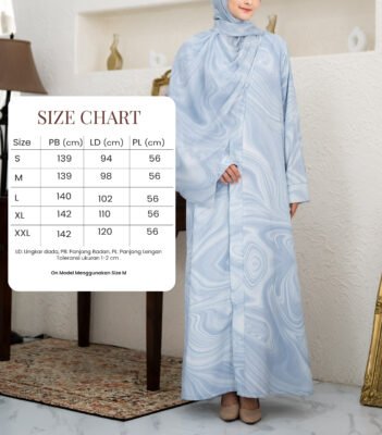 abaya humairah sky ash