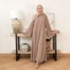 noura abaya awdah premium textured silk (abaya only) noura abaya awdah premium textured silk (abaya only)