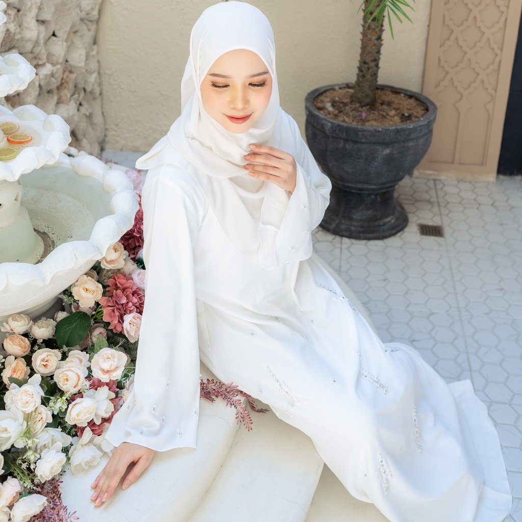noura abaya awdah premium textured silk (abaya only) noura abaya awdah premium textured silk (abaya only)