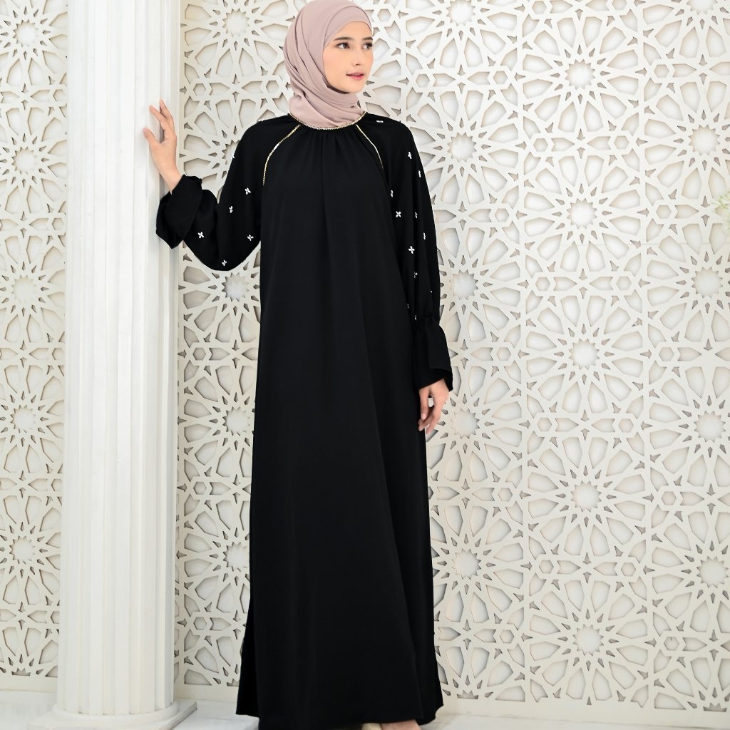 noura abaya kevina marbella silk premium umroh friendly mewah