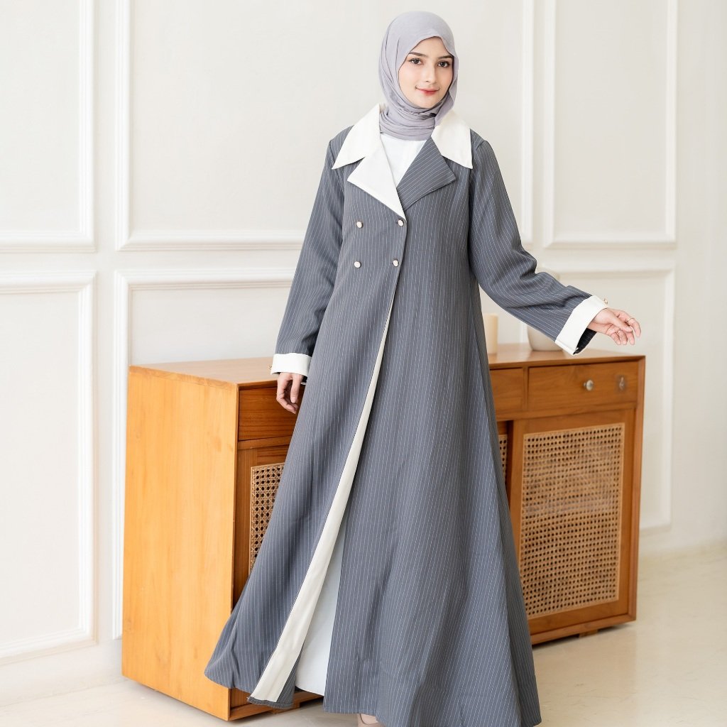 noura abaya outer zenia – prestige wool stripe collection noura abaya outer zenia – prestige wool stripe collection