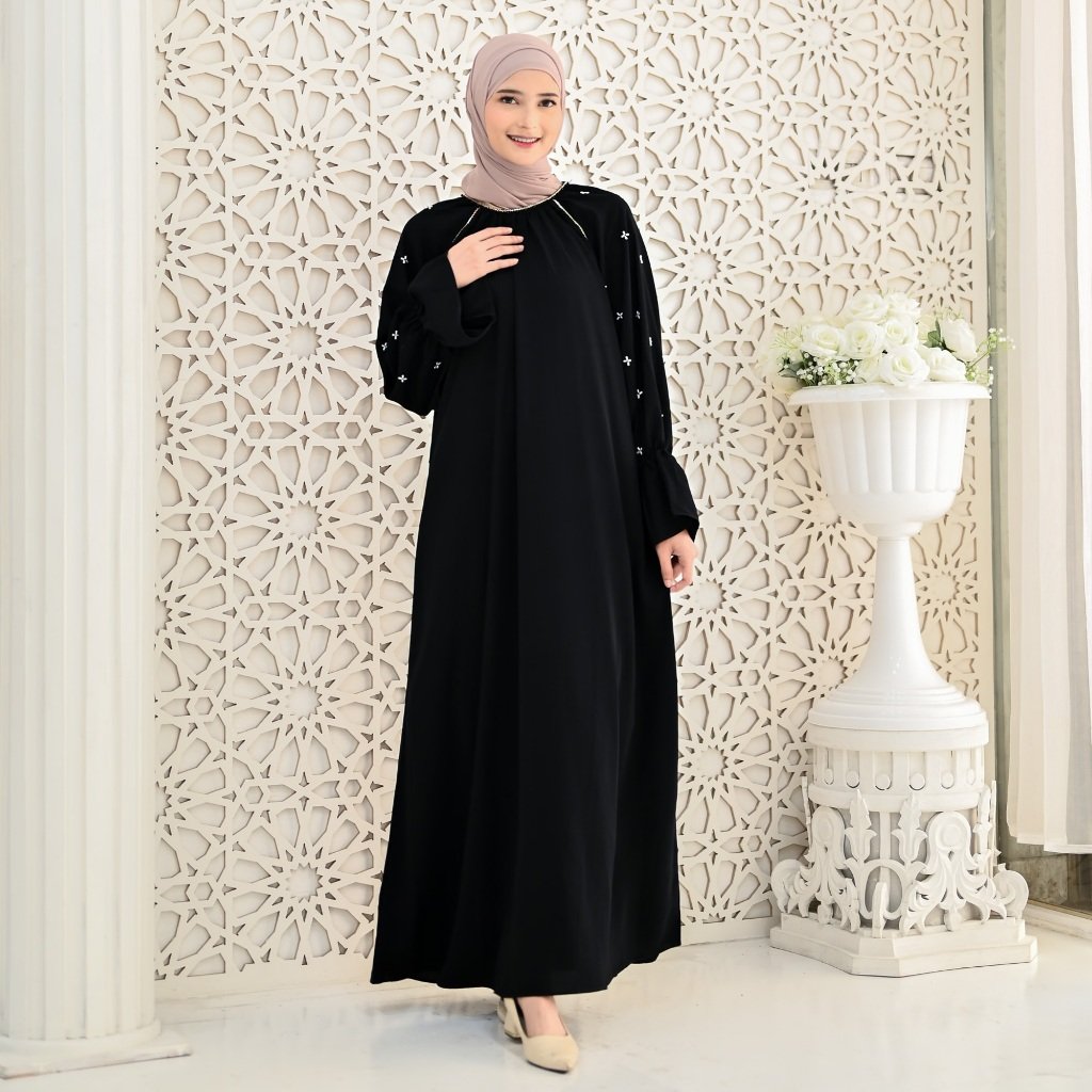 noura abaya kevina marbella silk premium umroh friendly mewah