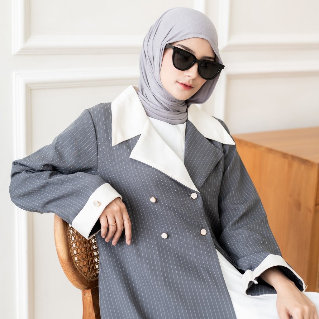 noura abaya outer zenia – prestige wool stripe collection noura abaya outer zenia – prestige wool stripe collection
