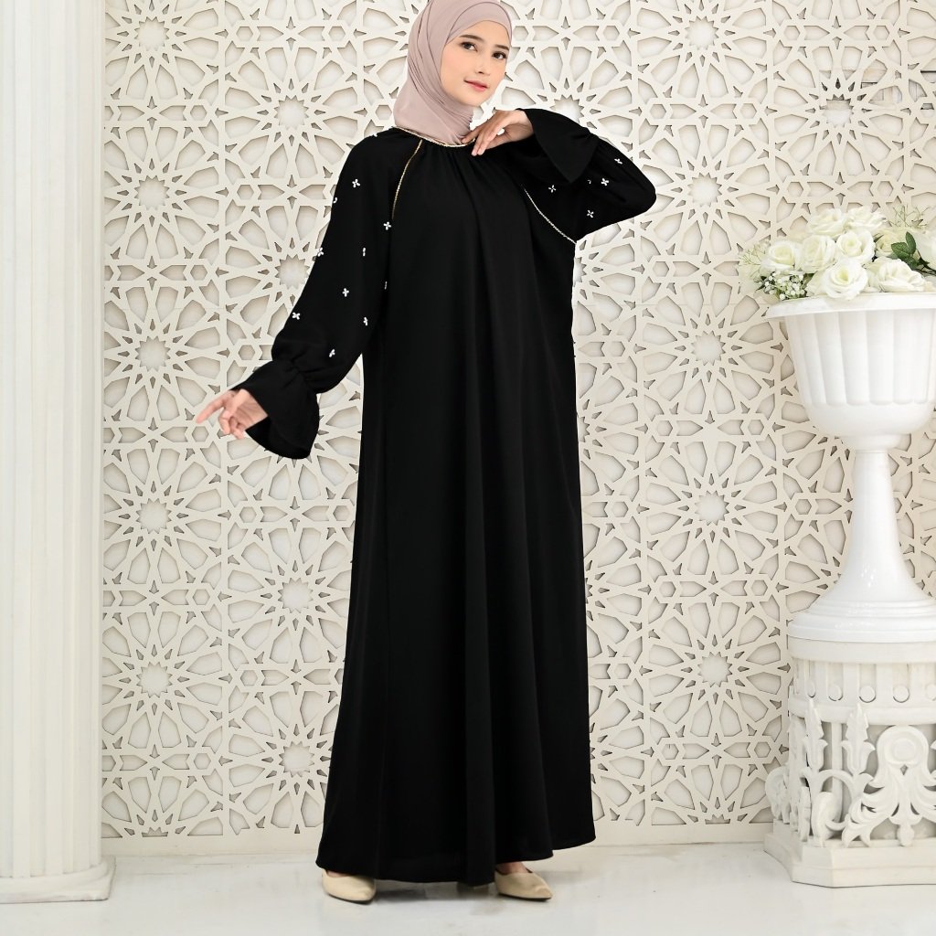 noura abaya kevina marbella silk premium umroh friendly mewah