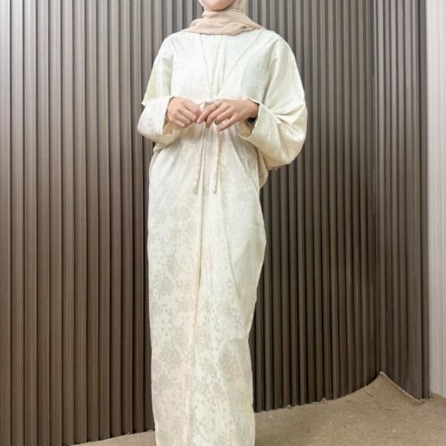 Noura noura kaftan hameda embossed silk limited edition