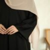 noura abaya rawdah jetblack garis gold garis silver allsize premium daily wear noura abaya rawdah jetblack garis gold garis silver allsize premium daily wear