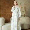 noura abaya outer layla paper silk premium kancing cheongsam black & off white noura abaya outer layla paper silk premium kancing cheongsam black & off white