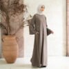 abaya amira dark brown