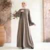 abaya amira dark brown