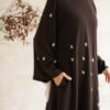 abaya amira dark brown