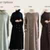 abaya amira dark brown